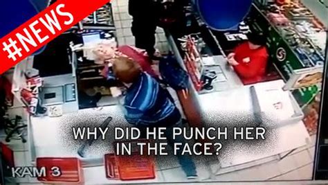 Caught On Cctv Brutal Thug Punches Elderly Woman In Face For No