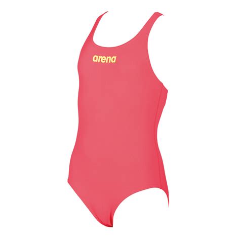 Arena Solid Pro Girls Fluo Red Swimsuit Is Perfect For Regular Training