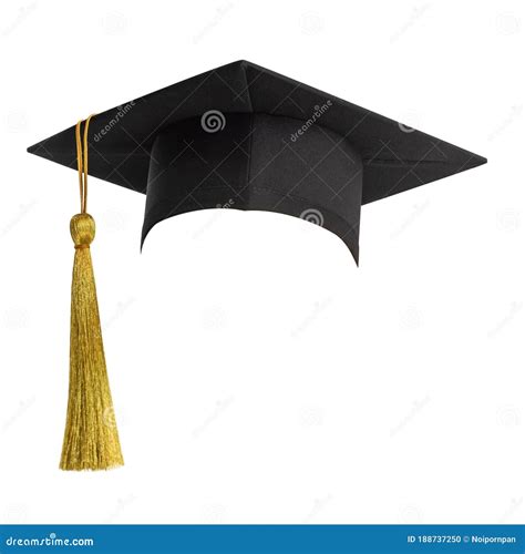 Graduation Hat Academic Cap Or Mortarboard In Black Isolated On White