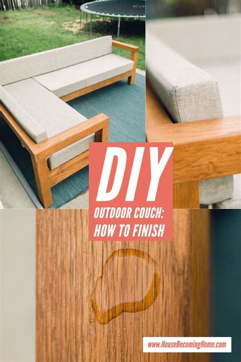 The Diy Outdoor Couch How To Finish It S Wood Graining And Upholstered