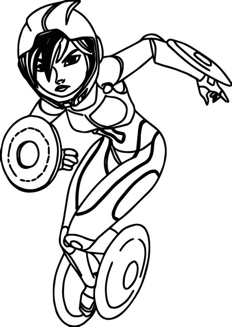 Big Hero 6 Characters Gogo Tomago Coloring Page Big Hero 6