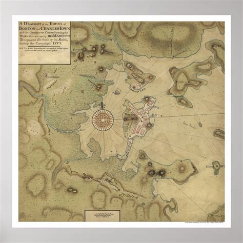 Revolutionary War Map 1775 Poster Zazzle