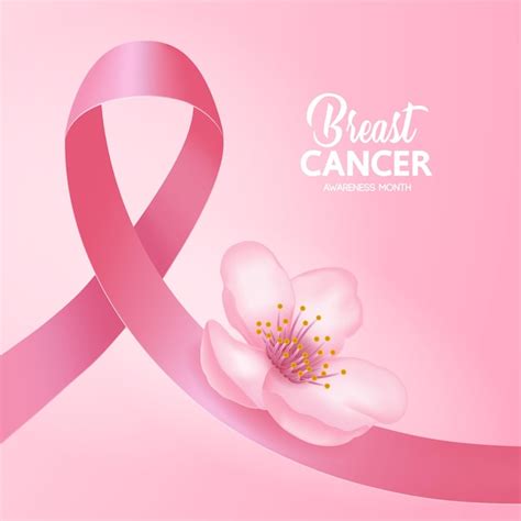 Ruban Rose Sur Fond Rose De Lillustration De Sensibilisation Au Cancer