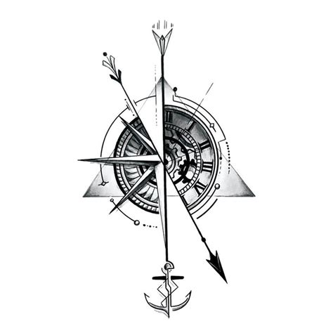 Compass Temporary Tattoo In 2022 Compass Tattoo Design Geometric