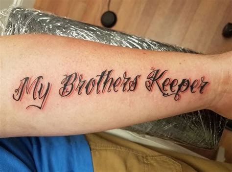 Aggregate More Than My Brothers Keeper Tattoo Ideas Latest In Eteachers