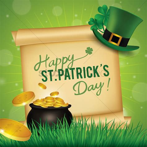 They might not have been in the same room but president biden and the taoiseach were still able to virtually wish each other a happy saint patrick's day. Happy st patricks day Vector Image - 1996061 | StockUnlimited