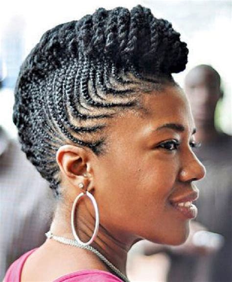 In these hairstyles, the hair is colored blonde and sometimes honey blonde. 50 Mohawk Hairstyles for Black Women | StayGlam