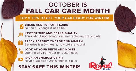Keep Going With This Fall Car Care Month Checklist Royal Honda Blog