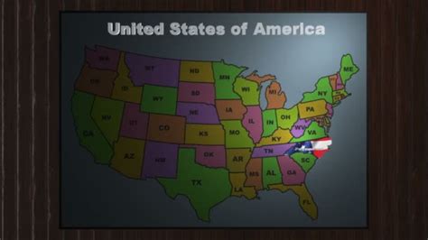 A Map Of The Usa With Abbreviations