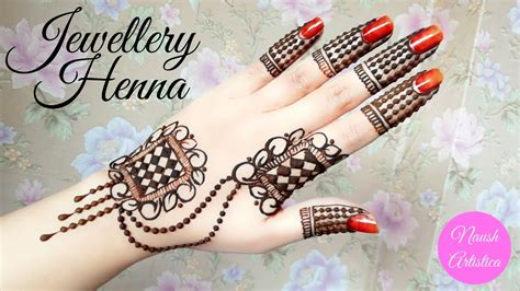 Beautiful Back Hand Jewellery Mehndi Design Easy Simple Stylish