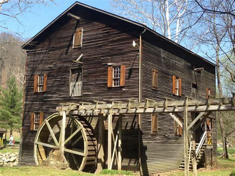 Wolf Creek Grist Mill In Loudenville Ohio Water Wheel Water Mill