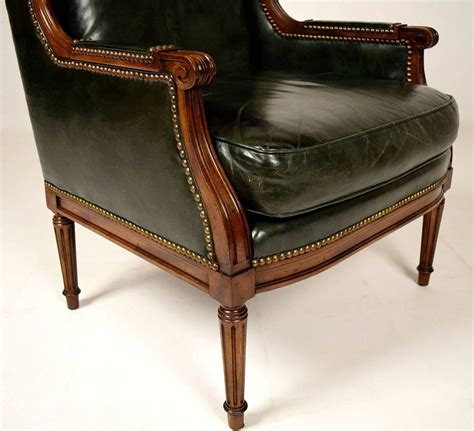Vintage Hickory Leather Wingback Chair For Sale At 1stdibs