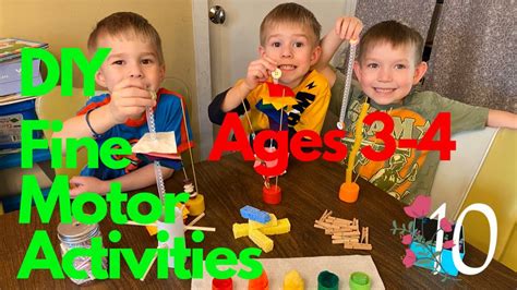 Fine Motor Skill Activities For Ages 3 4 Years Old Diy Activities