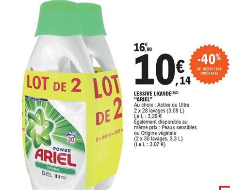 Offre Lessive Liquide Ariel Chez E Leclerc
