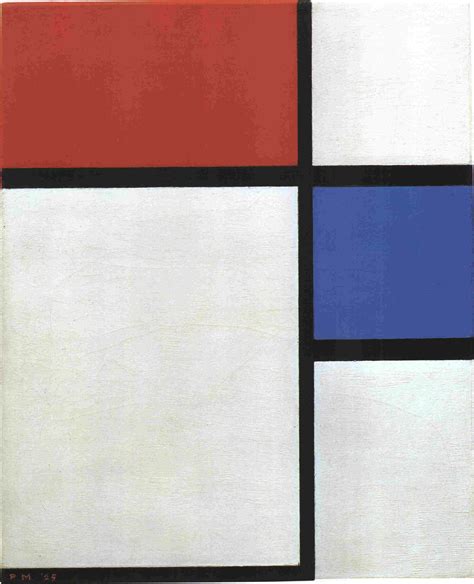 Piet Mondrian Composition No Ii Composition With Blue And Red 1929
