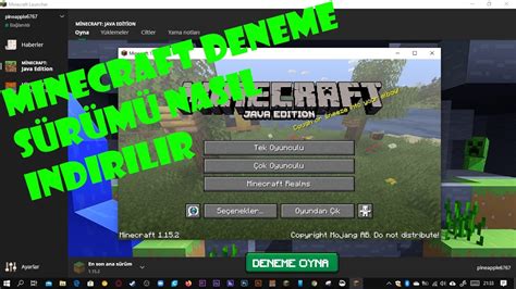 Minecraft Deneme Sürümü Nasıl İndirilir bedava tam sürüm yapma videsu