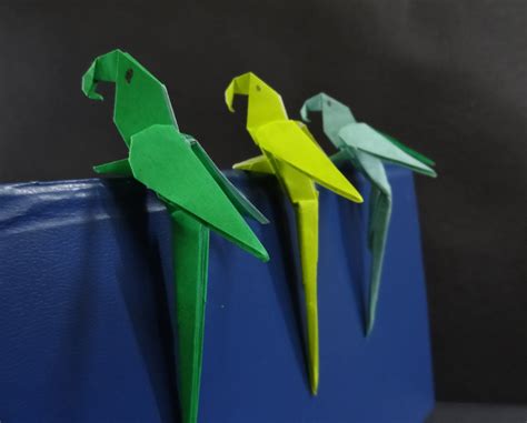 Origami Tutorial How To Fold A Parrot Origami Parrot Origami Paper