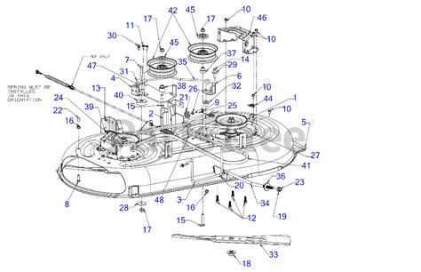 Huskee Lt 4200 13an77ss031 Huskee Lawn Tractor 2018 Deck Parts