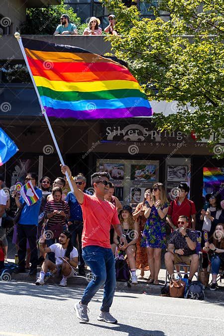 Vancouver British Columbia Canada August 4 2019 People Take Part In The Vancouver Gay