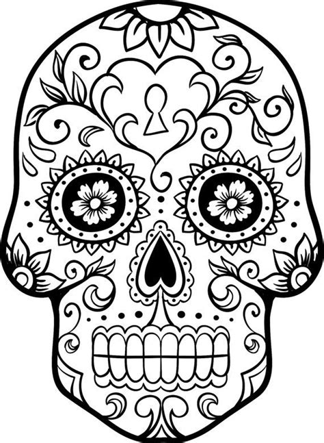 Families create ofrendas (offerings) to honor their departed family members that have passed. Dia de los Muertos | Skull coloring pages, Skull template ...
