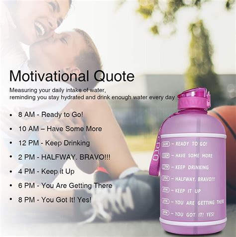1 Gallon Motivational Big Huge Water Bottle 1 Gallon With Time Etsy