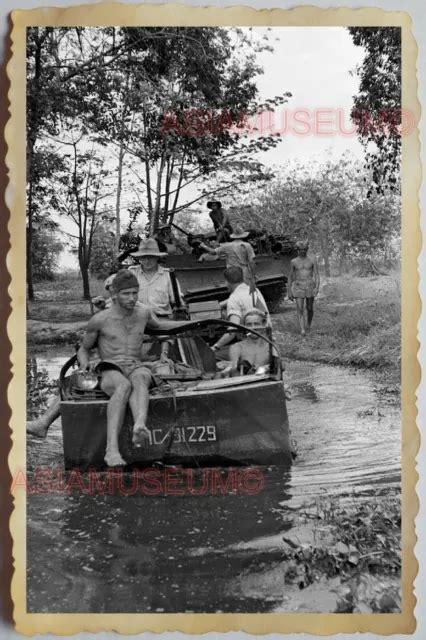 50s Vietnam Saigon Group Army Topless Men Gay Patrol Boat War Vintage