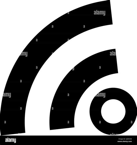 Silhouette Icon Of Rss And Wi Fi Silhouette Of Radio Wave Editable