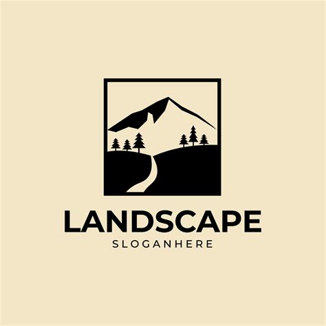 Landscape Logo Design Illustration Vector Template 8685844 Vector Art
