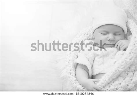 Newborn Baby Girl Sleeping On Soft Stock Photo 1610254846 Shutterstock