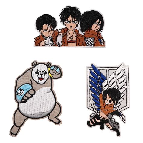 E3988 Japanese Anime Attack On Titan Badges Embroidery Patch Applique