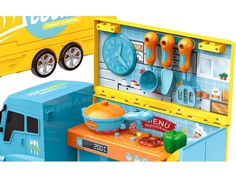 2 In 1 Truck Carrier Tableware Toy 33 Pcs Focusgood