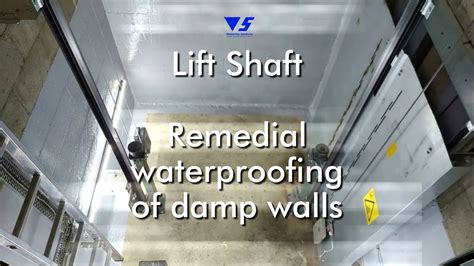 Lift Shaft Remedial Waterproofing Of Damp Walls By Waterstop Solutions Youtube