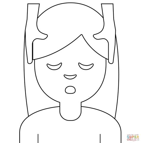 Person Getting Massage Emoji Coloring Page Free Printable Coloring Pages