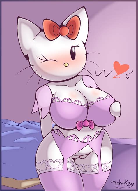 Rule 34 Anthro Blush Bow Feature Bow Accessory Breasts Clothing Domestic Cat Felid Feline