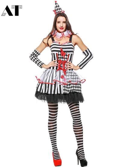 Sexy Cosplay Costumes Women Carnival Circus Clown Costume Halloween