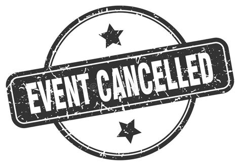 Event Cancelled Stamp Event Cancelled Round Vintage Grunge Label Stock Vector Illustration