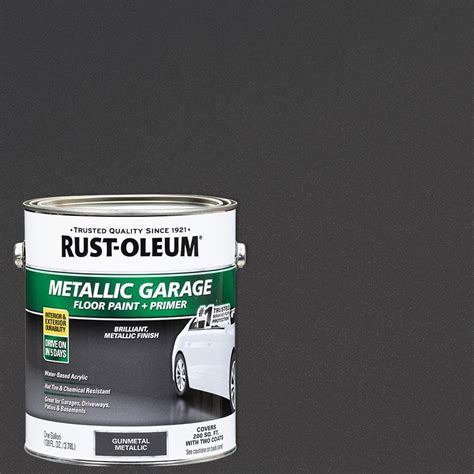 Rust Oleum 1 Gal Metallic Gunmetal Concrete Floor Interiorexterior