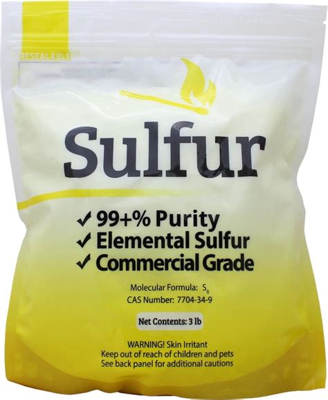 3 Lb Ground Yellow Sulfur Powder Commercial Grade Pure Elemental