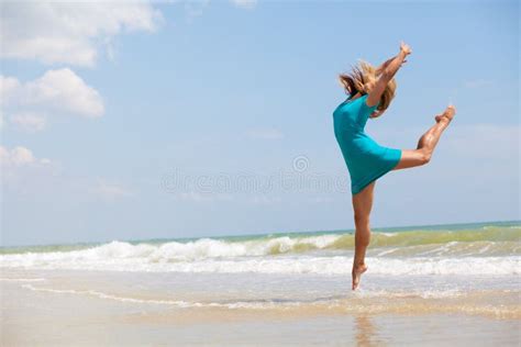 Dancing On The Beach Stock Image Image Of Beautiful 10668507