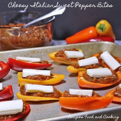 Cheesy Italian Sweet Pepper Bites Recipes Food And Cooking From