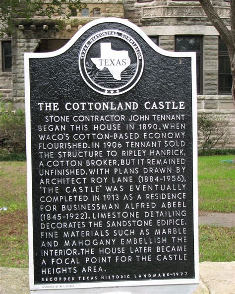 Who Owns The Cottonland Castle In Waco Texas