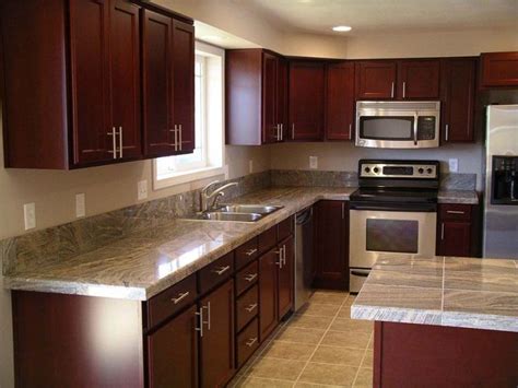 Cherry Kitchen Cabinets With Quartz Countertops Cherry Cabinets