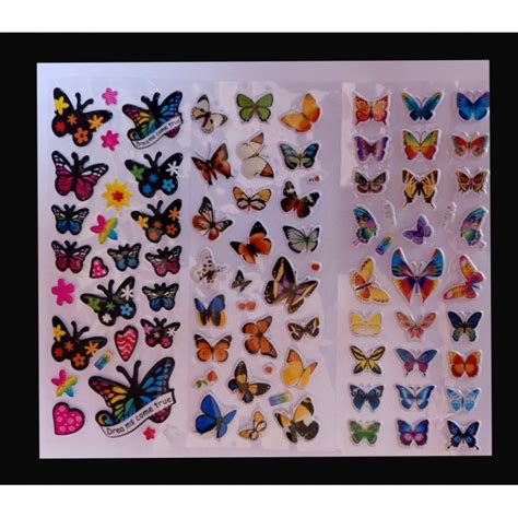 3d Stickers Butterfly At Rs 10piece Sticker Sheet And Glitter Fabric