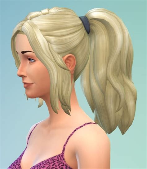 Birksches Sims Blog Ponytail With Sidebangs Hair Sims 4 Hairs
