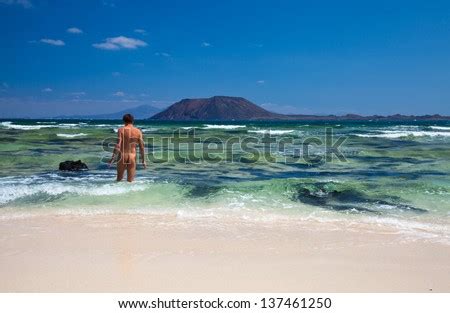Male Naturist On Fuerteventura Corralejo Beaches Stock Photo Shutterstock
