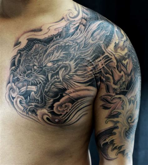Https://tommynaija.com/tattoo/half Sleeve And Chest Tattoo Design