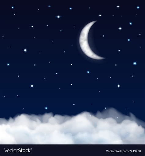 Background Of Night Sky Royalty Free Vector Image