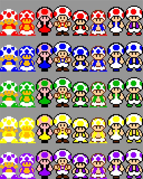 Toad Pixel Art Pixel Art Pattern Pixel Art Easy Pixel