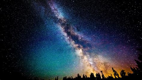 Beautiful Night Sky And Stars Photography Wallpaper
