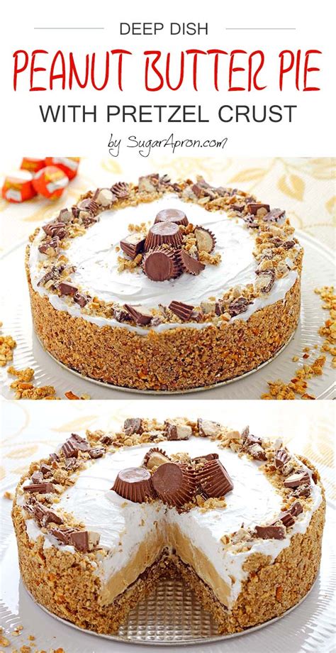 Peanut Butter Pie With Pretzel Crust Sugar Apron